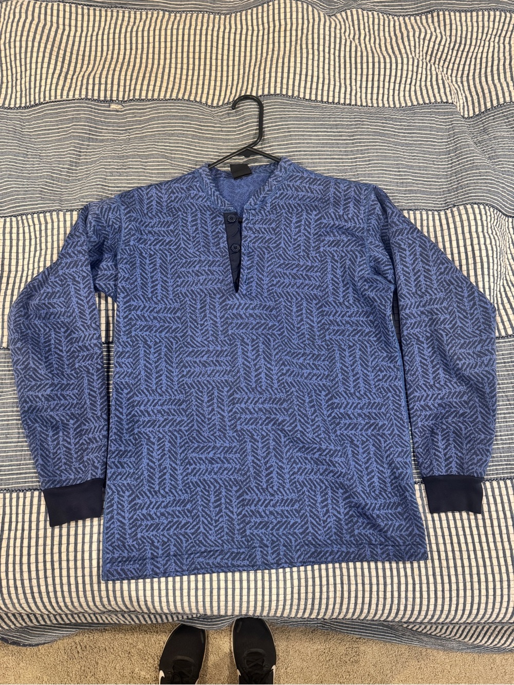 Vintage Patagonia Blue Patterned Women's Top Fleece - L